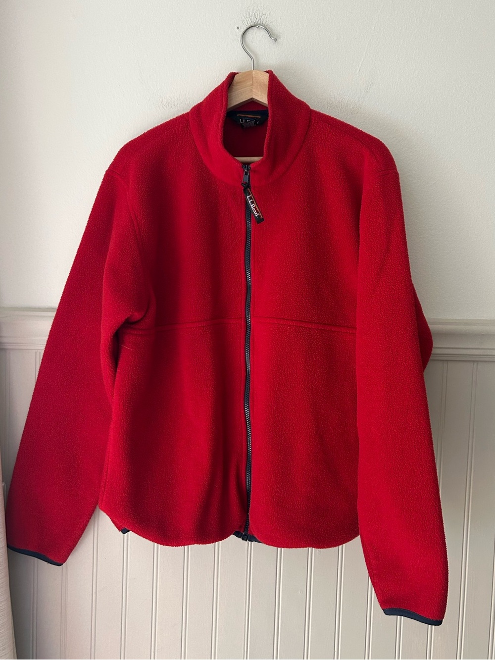 L.L. Bean Men’s Medium Red Full-Zip Fleece Jacket